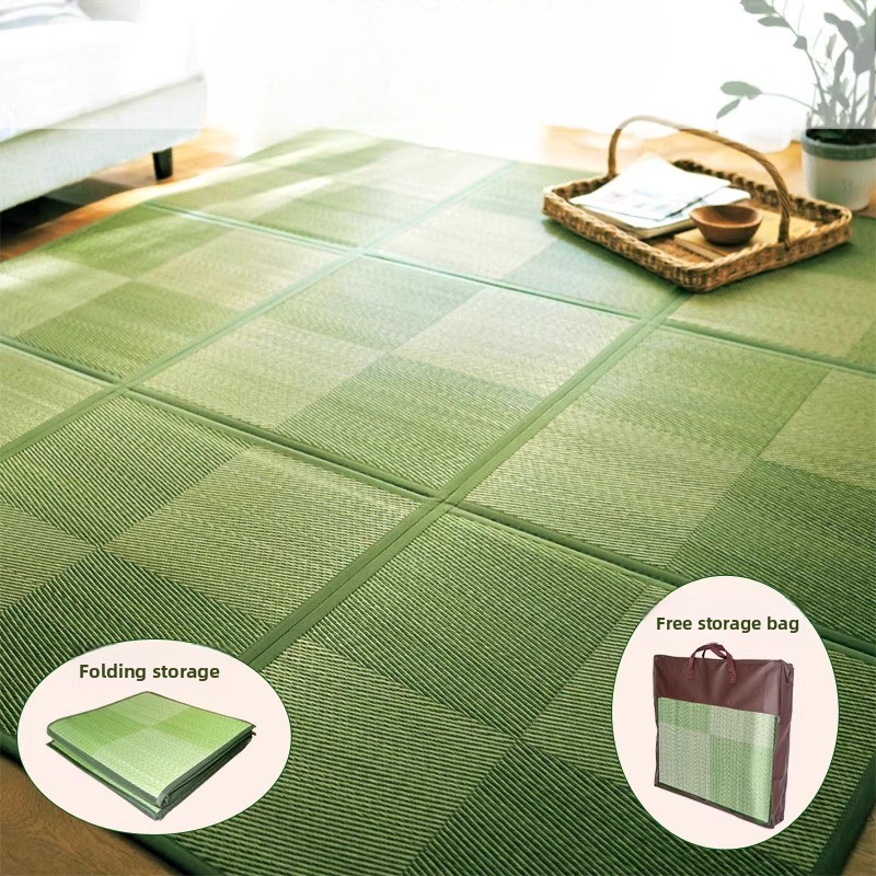 Tatami Mat Rush - Alfombra japonesa ecológica Rush Grass, almohadilla