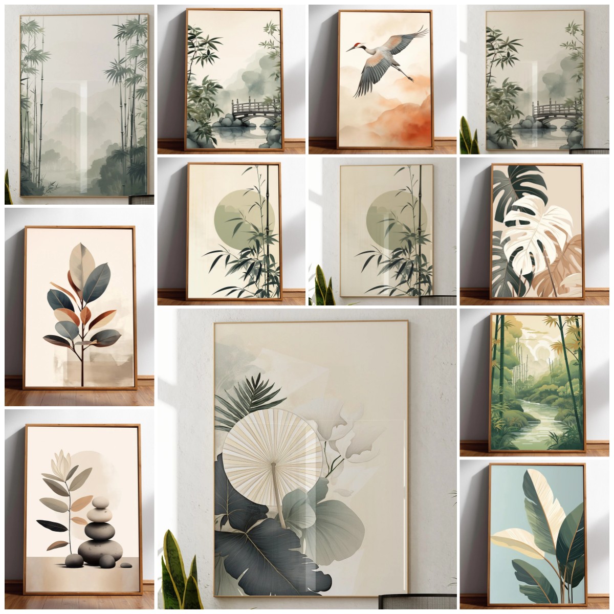 Japandi Wall Art Minimal Botan - Japanese Zen Lifestyle reseña y precio